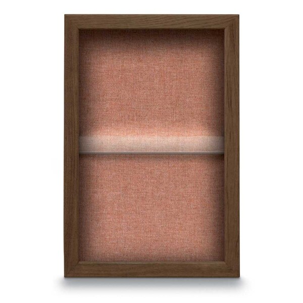 United Visual Products Indoor Enclosed Combo Board, 48"x36", Black Frame/Blue & Pearl UVCB4836B-BLUE-PEARL - main